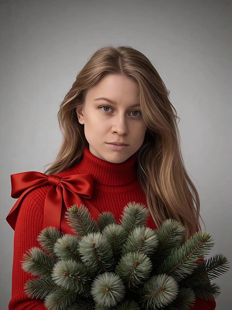 Красное и ель