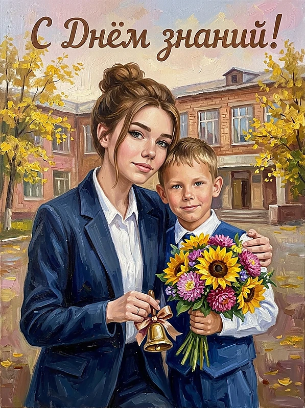 Back to School - Son and Mom